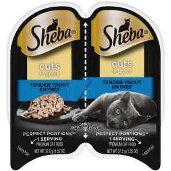 24/2.65 oz. Sheba Perfect Portions Trout Cuts - Food